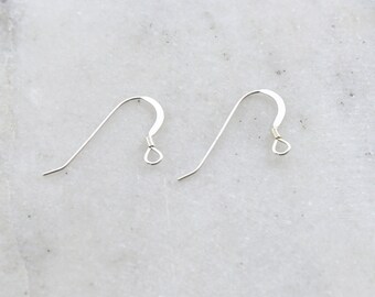 1 Pair Sterling Silver French Ear Wire with Coil Ear Wires Earring Hook Component