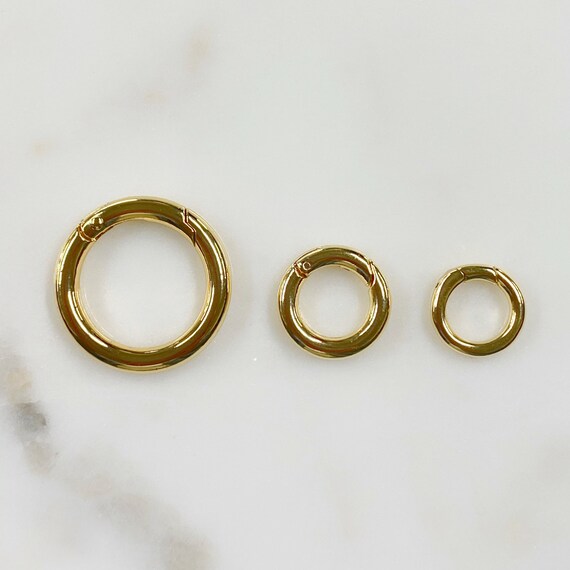 Simple Gold Plated Round Lever Gate Clasp Choose Your Size Small, Medium, or Large Jewelry Making Supplies Clasp Findings