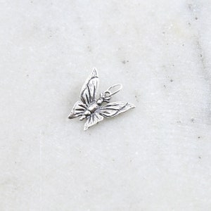 Sterling Silver Beautiful Detailed Fluttering Butterfly Charm Nature Spring Inspirational Insect