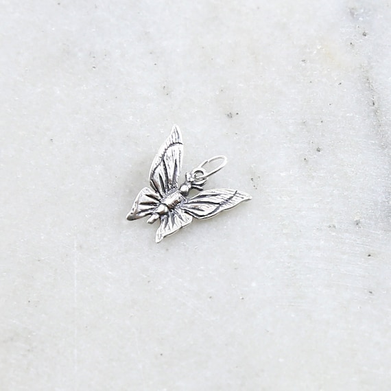 Sterling Silver Beautiful Detailed Fluttering Butterfly Charm Nature Spring Inspirational Insect