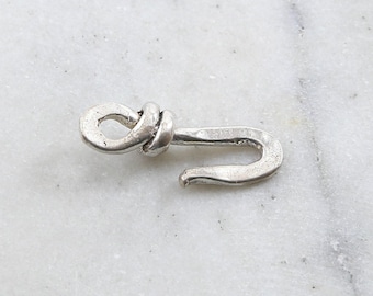 Thick large sterling silver hook clasp wrap style design jewelry making supplies chain findings