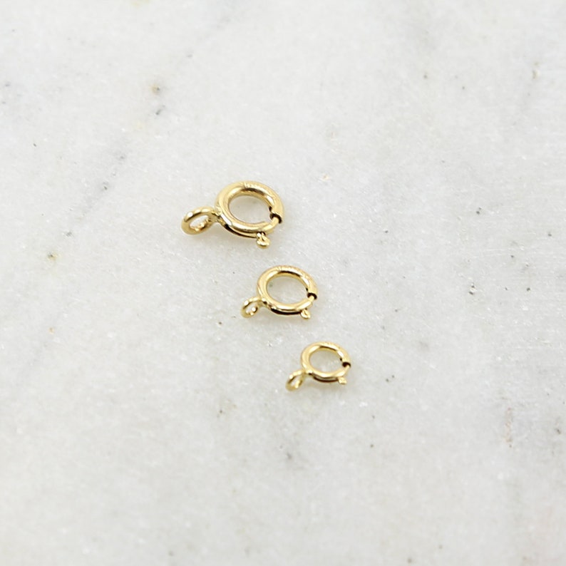 5mm Jewelry Making Supplies Chain Findings 10 Pieces 14K Gold Filled Closed Spring Ring 3 Sizes Choose your Size 7mm 6mm