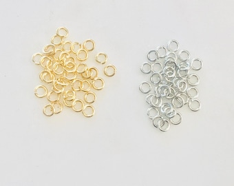 144 pieces heavy weight 4mm 18 gauge base metal open jump ring charm links jewelry making supplies metal findings