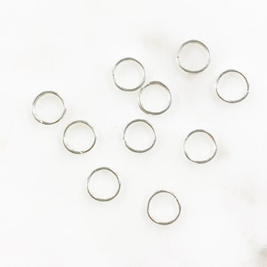 10 Piece Sterling Silver 8mm Split Rings Double Ring Jewelry Making ...
