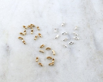 10 pieces base metal shiny gold, shiny silver or matte gold ball chain closure clasp jewelry making supplies chain findings