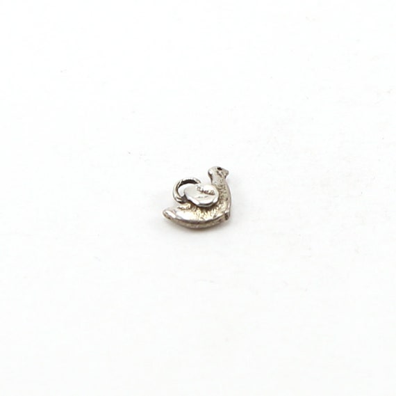 Sterling Silver Teeny Tiny Bird Silhouette Flying Dove Delicate Charm