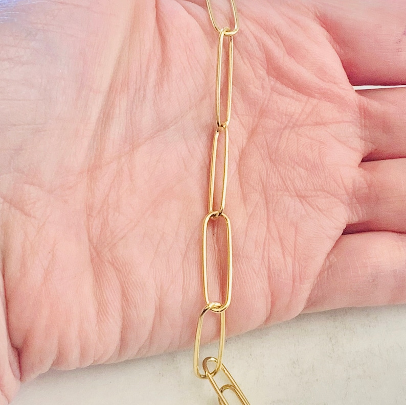 Gold Plated Over Brass Elongated Long Flat Drawn Oval Etsy