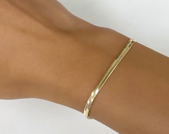 Ready to Wear 18kt Gold Filled 3mm Herringbone Bracelet