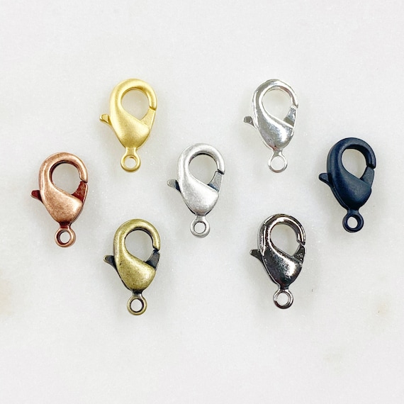 10 Piece 12mm Rounded Lobster Clasp Choose Your Style Clasp Jewelry Making Supplies Clasp Findings