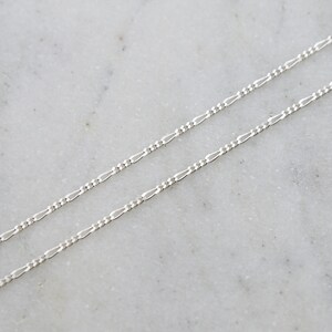 Sterling Silver Diamond Cut Curb Chain with Three Connecting Slanted Links 4.75mm x 1.85mm / Sold by the Foot / Bulk Unfinished Chain