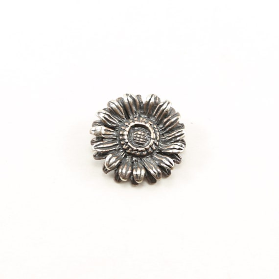 Sterling Silver Detailed Sunflower Charm Nature Flower Plant Summer Pendant