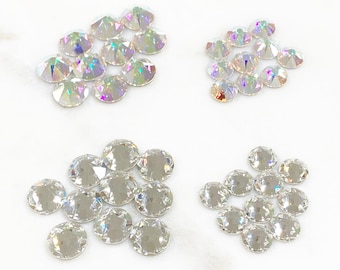 40ss=8.71mm-8.67mm or 48ss=10.91-11.3mm swarovski crystal flat back rhinestone /sold by 10, 72 or the gross 144 pieces crystal or crystal ab