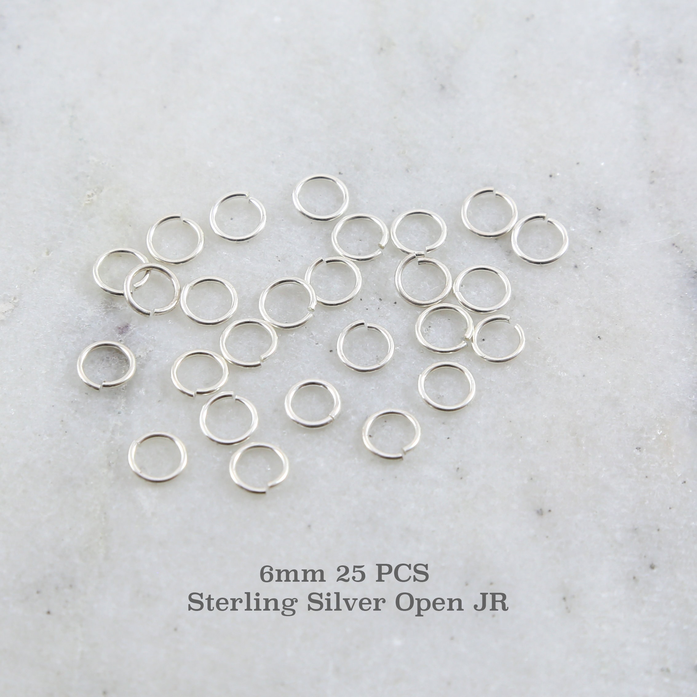 200 pieces 16 Gauge Heavy Silver 6mm Open Jump Rings Bulk 1.2x6mm by TIJC SPJR1.2x6