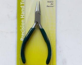 Groen handvat platbektang precisie handgereedschap Euro Tool professionele kwaliteit sieradenmakersgereedschap