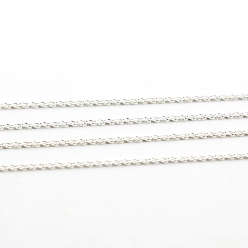 Diamond Cut Curb Chain Sterling Silver / Sold by the Foot / Bulk Unfinished Chain image 2