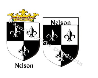 2 Nelson Family Coat of Arms Downloads | Irish Nelson Family Crest Download Cut File Svg Jpg Png Download