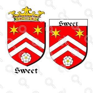 2 - English Sweet Family Coat of Arms PNG |  English Sweet Family Crest Download Cut File  Png  Download