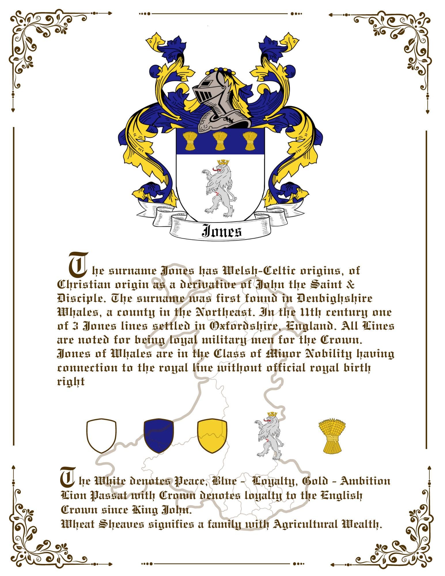 Custom Order Surname History, Coat of Arms Meaning, Coat of Arms Design ...