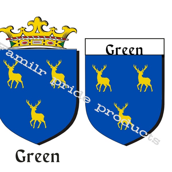 2 Green Family Coat of Arms Downloads | Greene Family Crest Download Cut File Svg Jpg Png Download