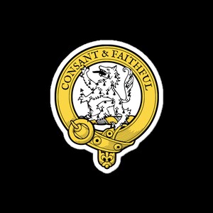 Custom Order Family Coat of Arms - Vinyl Sticker - Scottish MacQueen