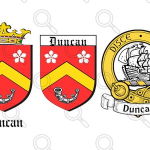 Duncan Family Coat of Arms Downloads Scottish Crest Cut File & Png Download for Family Heritage