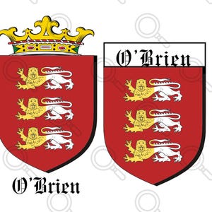 2 Obrien Family Coat of Arms files | Surname Obrien Family Crest Download Cut File  Download