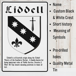 Personalized Coat of Arms Metal Wall Sign Custom Family Crest Wall Art Family History Decor Home Decor Party Decor Cosplay LARP