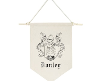 Personalized Coat of Arms Hanging Wall Canvas Banner Family Crest Wall Art Decor Home Decor Party Decor Cosplay LARP