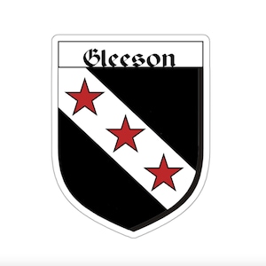 Custom Order Gleeson Family Coat of Arms Vinyl Sticker, Sullivan Family Crest Die Cut Bumper Sticker, Fathers Day Gift, Gift for Him