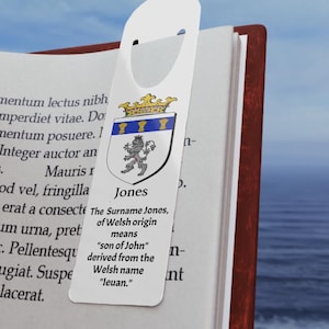 3- Custom Family Crest Bookmark