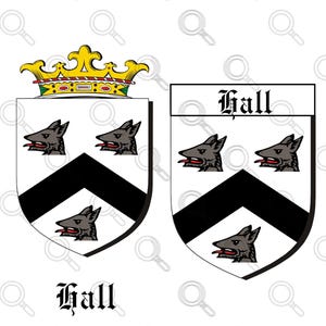 2 - Hall Family Coat of Arms PNG | HallFamily Crest Download Cut File  Png  Download
