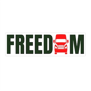 Mandate Freedom Bumper Sticker, Freedom Convoy Unofficial, Semi Truck Vinyl Outdoor Sticker