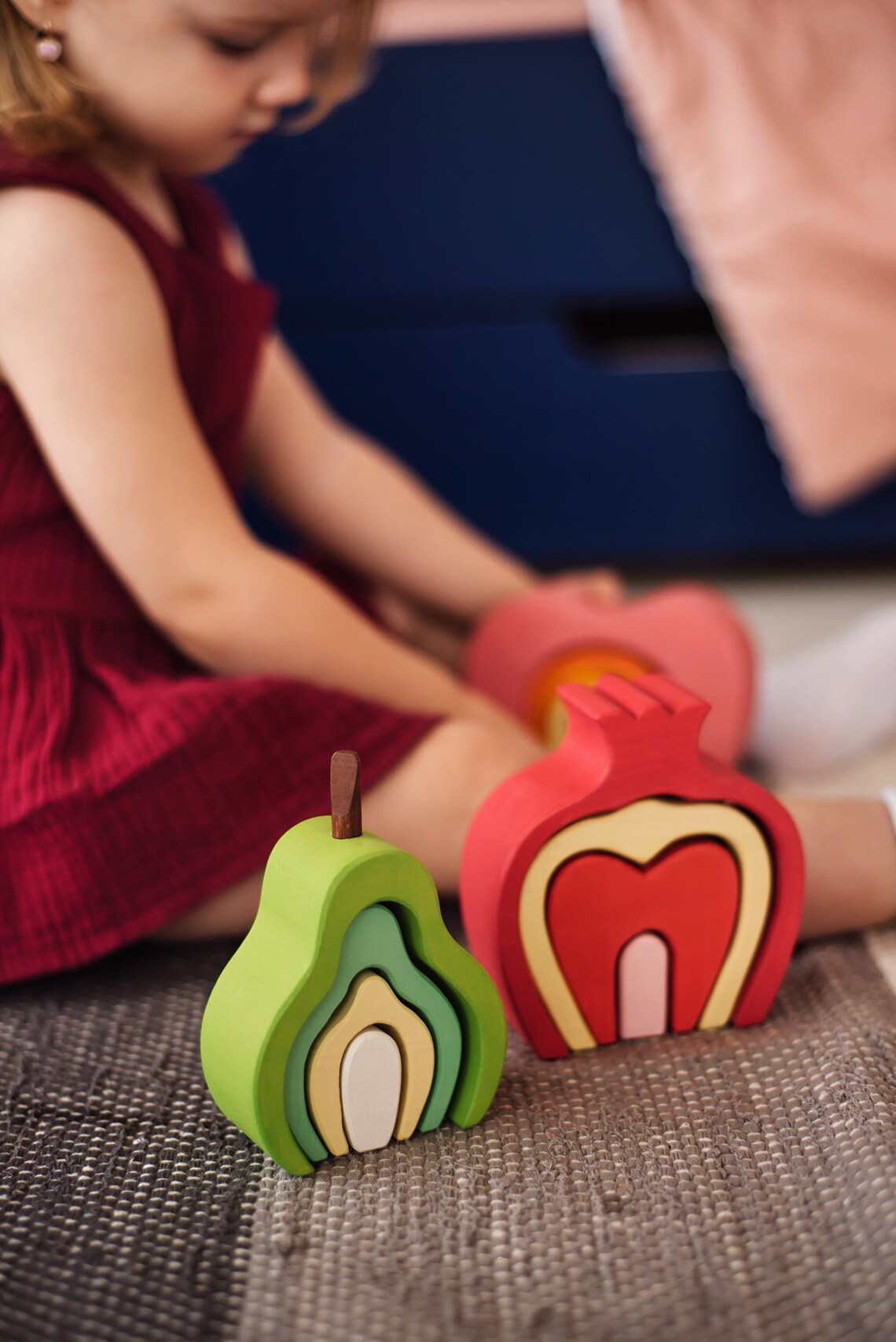 Toy Stacker the PEAR Stacking Toy Waldorf Toys Etsy