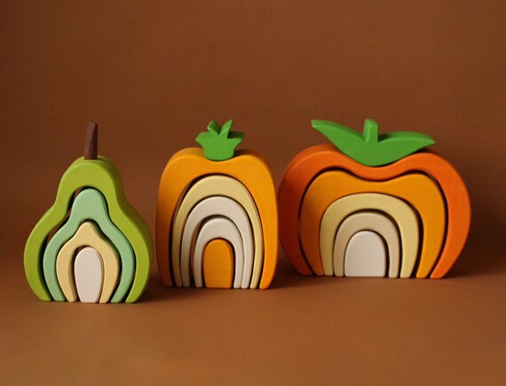 wooden shape toy waldorf toy Wood stacker,stacking toy stacking toy