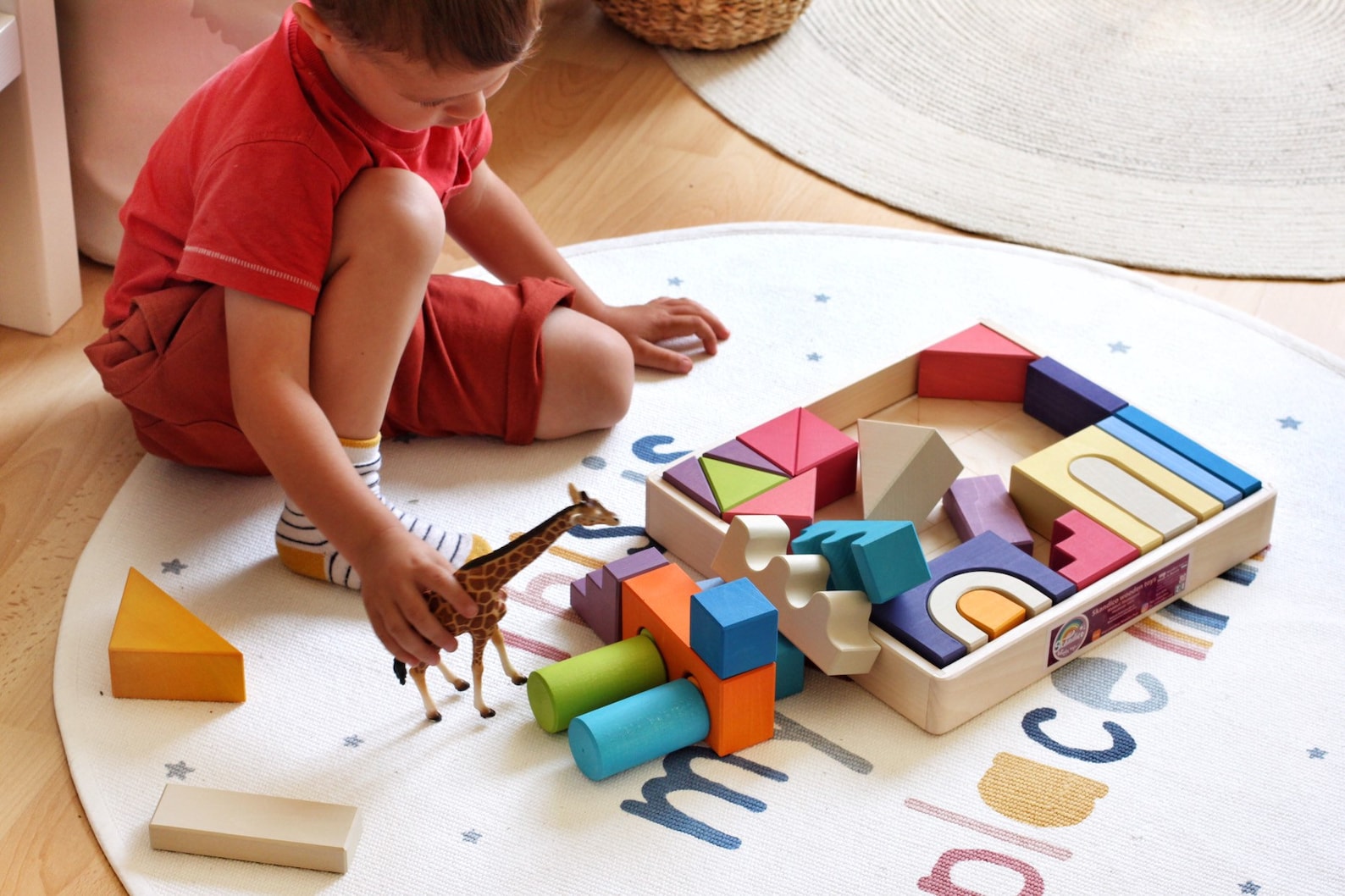 BUILDING BLOCKS SET The House / Montessori toy / Etsy
