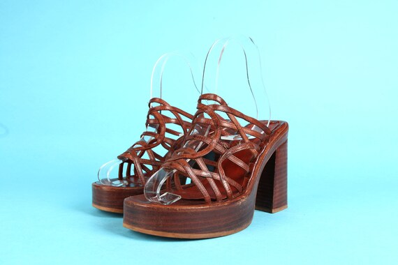 90S BUFFALO SANDALS / Original 90s / Brown / Tan /