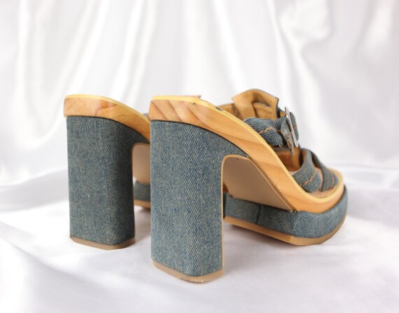 denim platform shoes