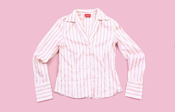 Cute Pink Striped Shirt / Casual / Size Small / Pa