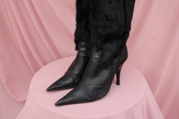EL DANTES POINTY boots / Furry / Y2K / 90's / Lea