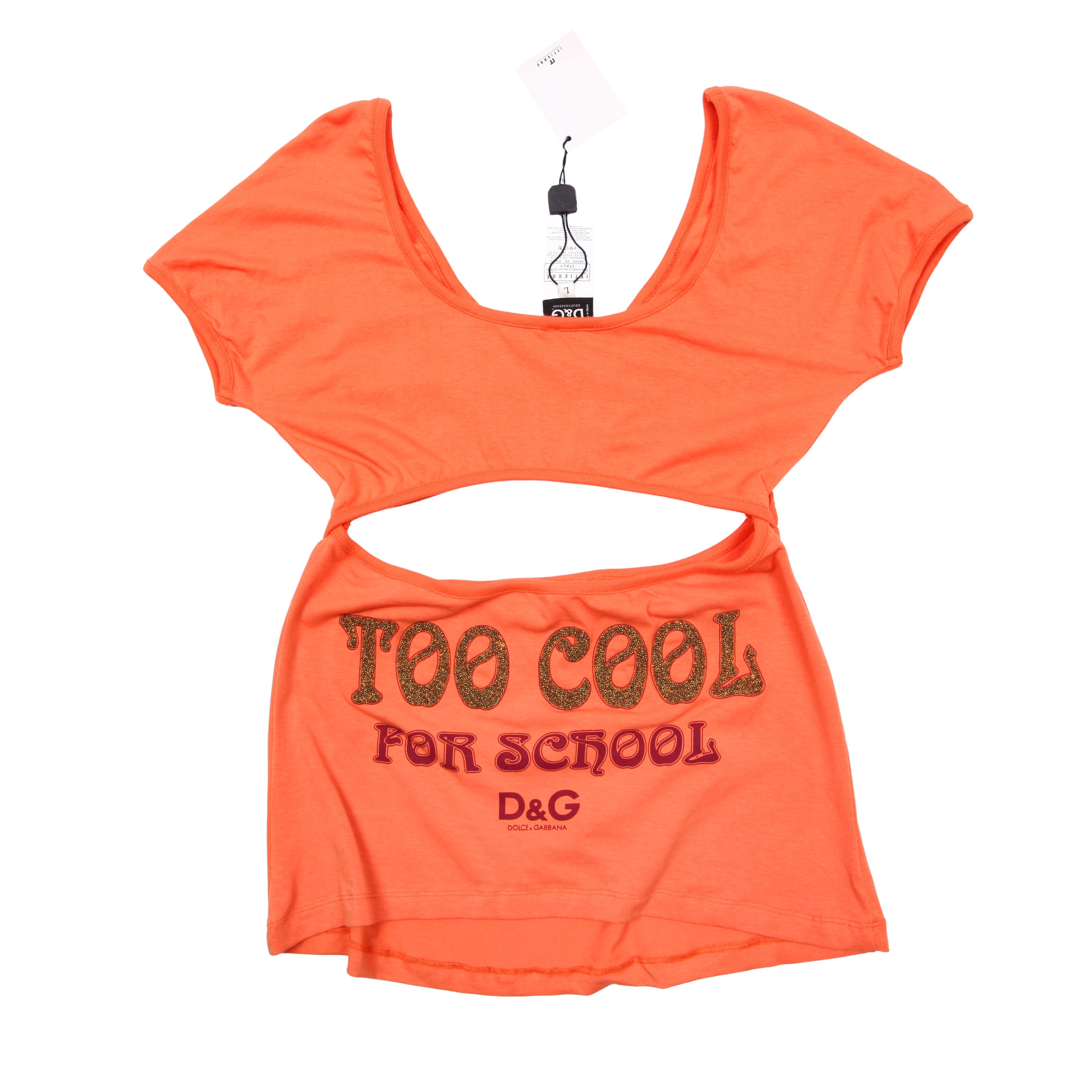 Dolce & Gabbana Women's Orange Shirt / Y2k / Too Cool for School