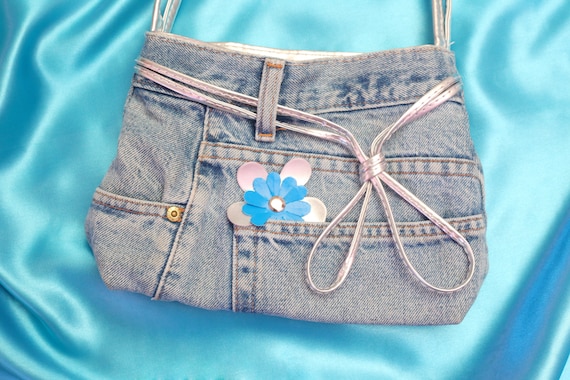 Y2K DENIM SHOULDER BAG / jeans bag / denim handbag