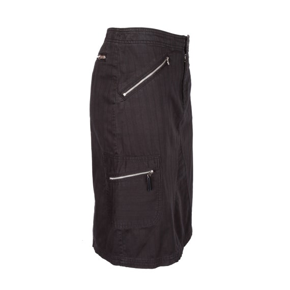 Black Vintage Mid-Length Skirt With Multiple Pock… - image 3