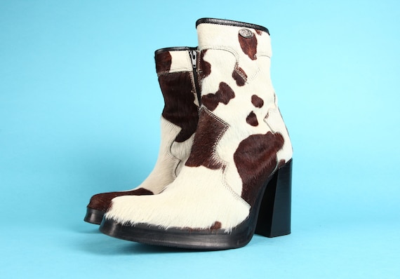 cow fur boots