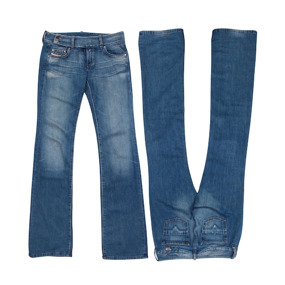 Y2k Vintage Diesel Industry Women's Jeans, Low Waist Flared