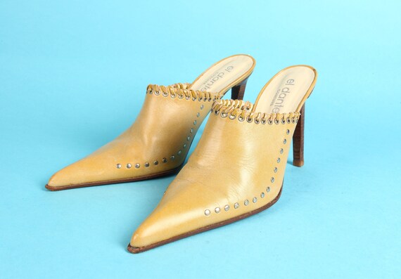EL DANTES POINTY mules / Y2K / 90's / New / Leathe