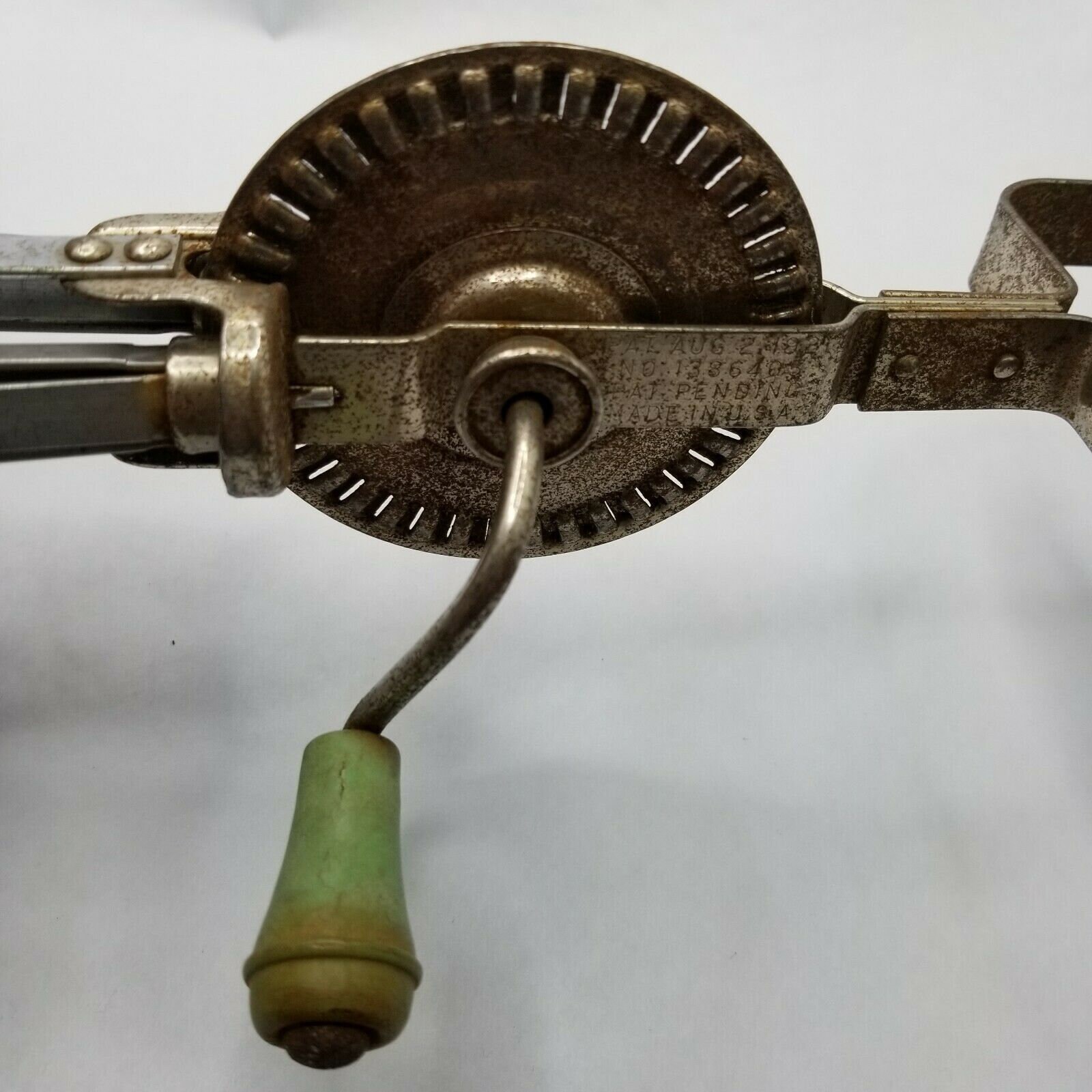 Vintage 1921 Metal Hand Crank Egg Beater Kitchen Utensil Made Etsy