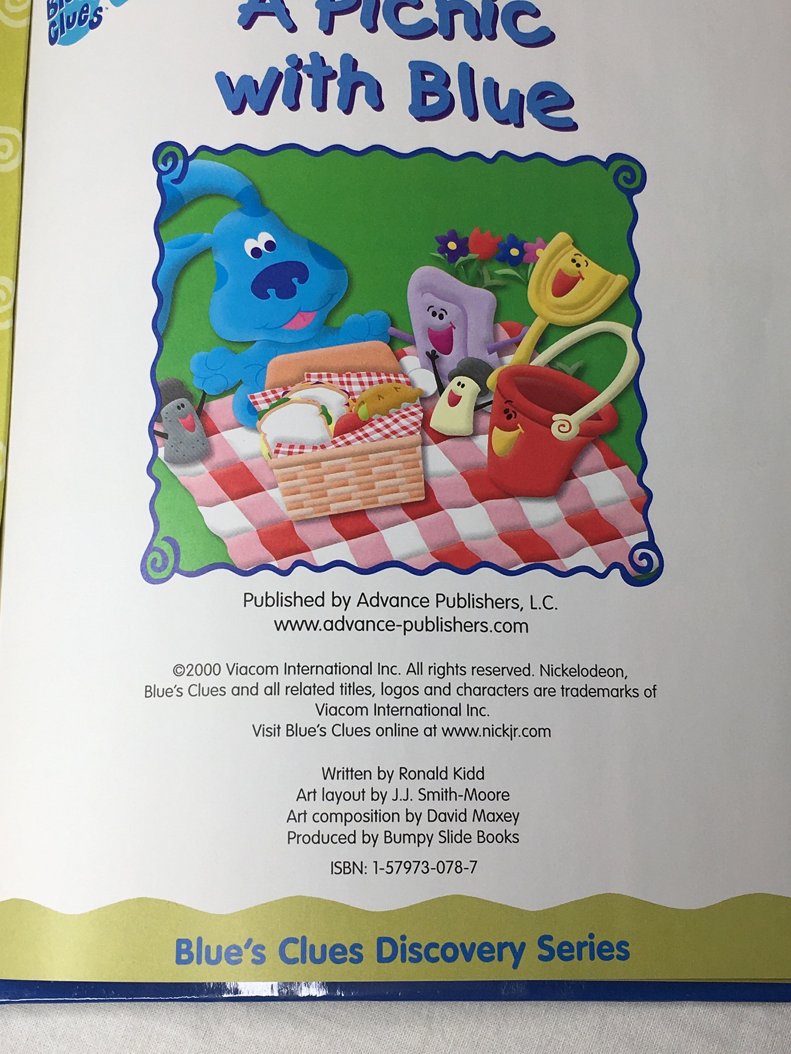 2000 Blue's Clues Discovery Series Book 12 A Picnic With Etsy