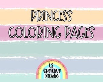 Princess printable coloring book pages | fun art activity for kids | summer busy work