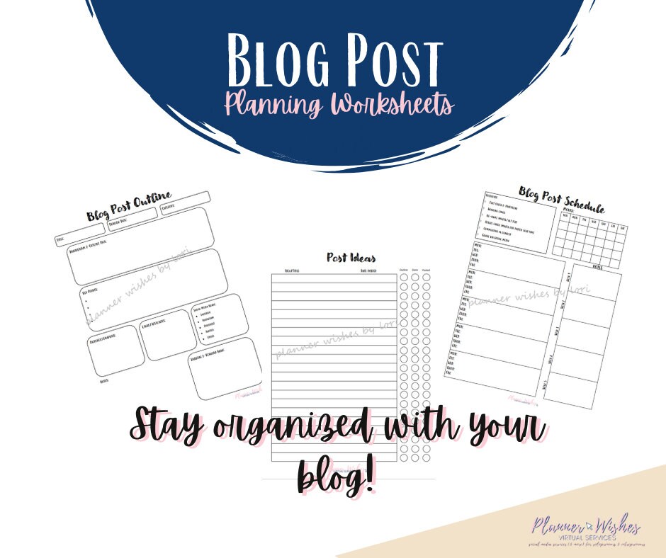 Blog Post Outline Blog Post Template Blog Planner Workbook | Etsy