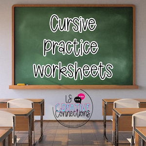 Cursive handwriting practice worksheets for kids | cursive review workbook | homeschool assignments | language arts | writing